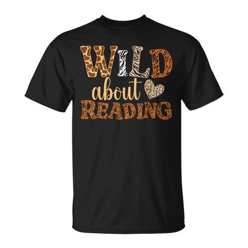 Reading Lover Wild About Reading Reading Books And Bookworm T-Shirt - Bookorys CA