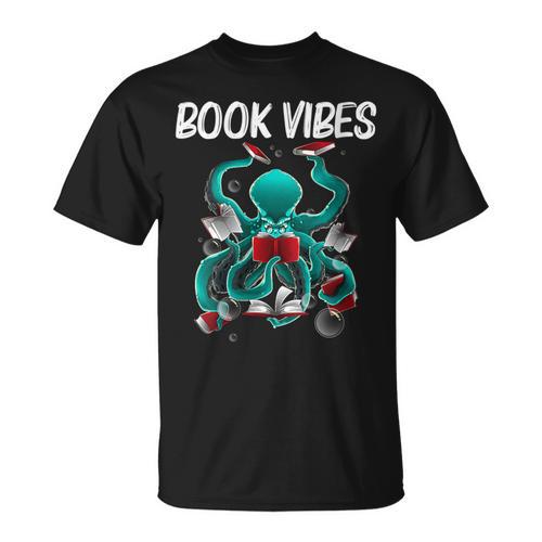 Reading For Men Women Octopus Books Geek Read Learning T-Shirt - Bookorys DE