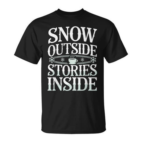 Reading All Winter Cozy Book Lover And Literary Escape T-Shirt - Bookorys CA
