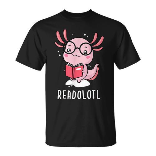 Readolotl Cute Axolotl Book Lover T-Shirt - Bookorys