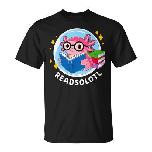Readsolotl Axolotl Reading Book T-Shirt - Bookorys AU