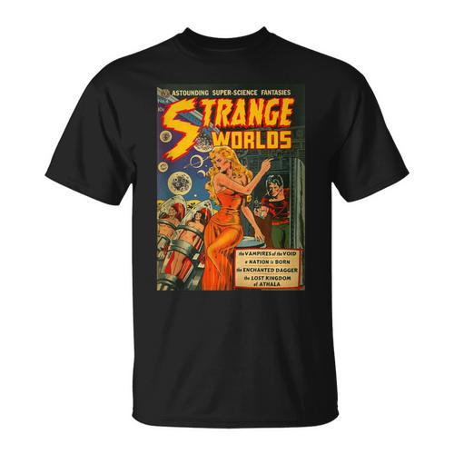 Sci Fi Pin Up Girl Science Fiction Vintage Horror Comic Book T-Shirt - Bookorys AU