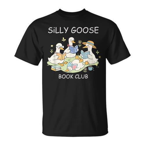 Silly Goose-Book Club Goose Reader Lover Bookish T-Shirt - Bookorys