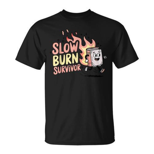 Slow Burns Survivor Book Lover T-Shirt - Bookorys