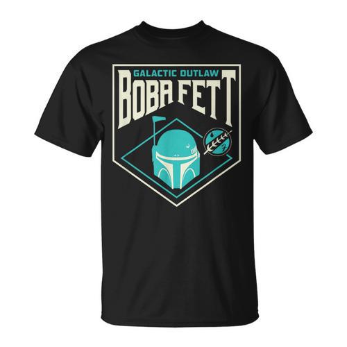 Star Wars The Book Of Boba Fett Galactic Outlaw Badge T-Shirt - Bookorys