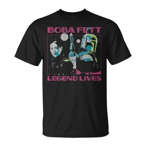 Star Wars The Book Of Boba Fett The Legend Lives Retro T-Shirt - Bookorys DE