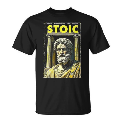 Stoic Philosophy Vintage Book Cover Stoicism Philosopher T-Shirt - Bookorys AU