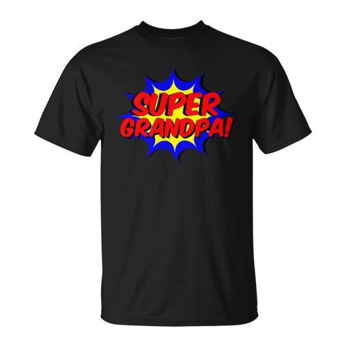 Super Grandpa Comic Book Style Superhero T-Shirt - Bookorys UK