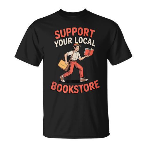 Support Your Local Bookstore Retro Book Lover T-Shirt - Bookorys