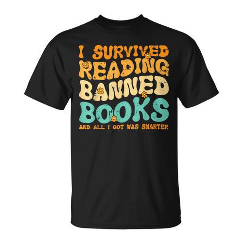 I Survived Reading Banned Books Read Librarian Men Women T-Shirt - Bookorys