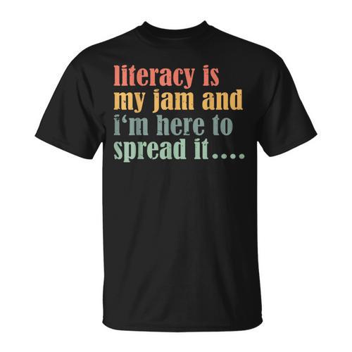 Teaching Fun Literacy Is My Jam Librarian Book Lover Teacher T-Shirt - Bookorys AU