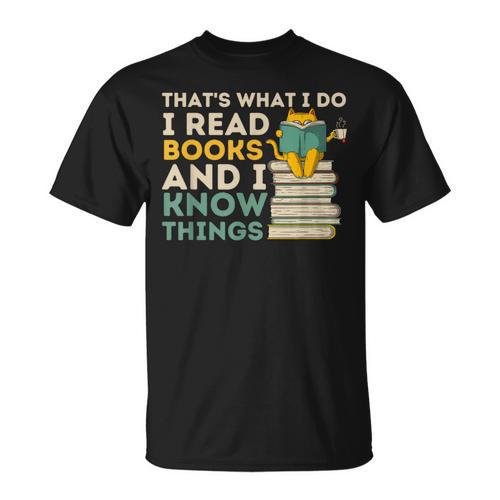 That's What I Do Reading Cat Book & Cat Lover T-Shirt - Bookorys AU