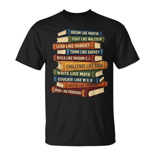History Month Dream Like Martin Books Men Women Kids T-Shirt - Bookorys DE
