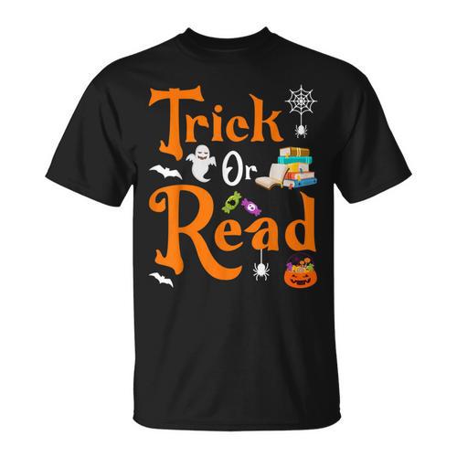 Trick Or Read Halloween Books Reading Lover Reader T-Shirt - Bookorys