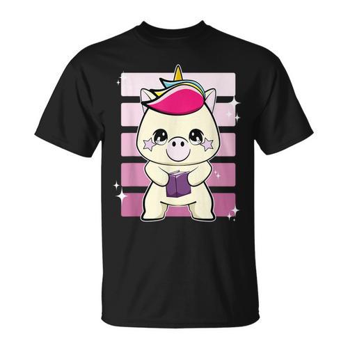 Unicorn With Book T-Shirt - Bookorys DE