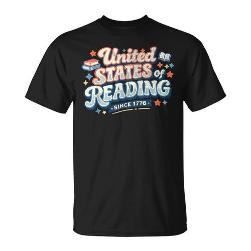 United States Of Reading Patriotic Book Lover T-Shirt - Bookorys UK