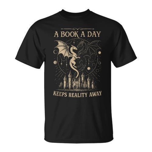 Vintage A Book a Day Keeps Reality Away Spicy Book Readers T-Shirt - Bookorys CA