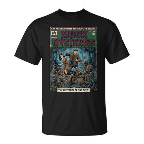 Vintage Horror Comic Book Cover Muck Mysteries Bayou T-Shirt - Bookorys