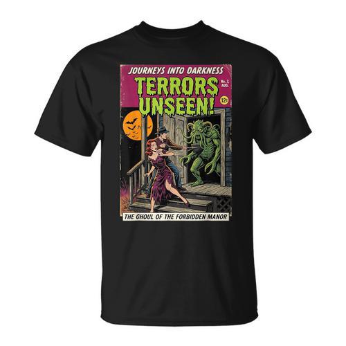 Vintage Horror Comic Book Cover Terrors Unseen Swamp Monster T-Shirt - Bookorys