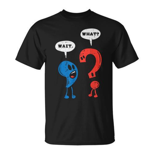 Wait What Comma Question Mark Reading Book Lover Teacher T-Shirt - Bookorys DE