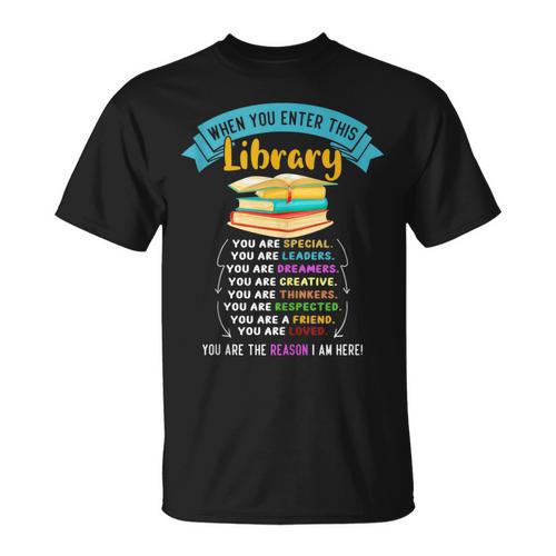 When You Enter This Library Book Reading Lover Reader T-Shirt - Bookorys CA