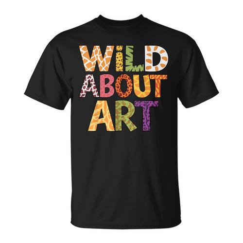 Wild About Art Books Animal Safari Children's Art Teacher T-Shirt - Bookorys UK
