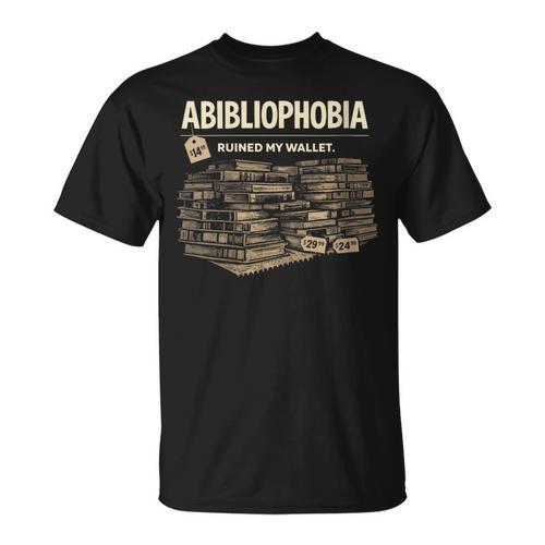 Women's Abibliophobia Ruined My Wallet Book Lover T-Shirt - Bookorys AU