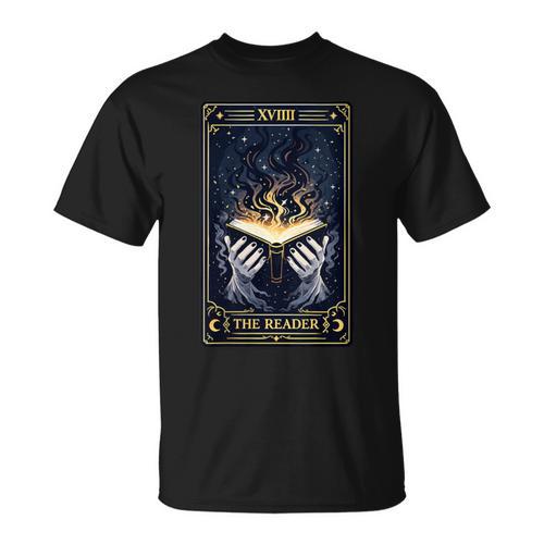Women's Mystic Tarot Card The Reader Book Lover T-Shirt - Bookorys