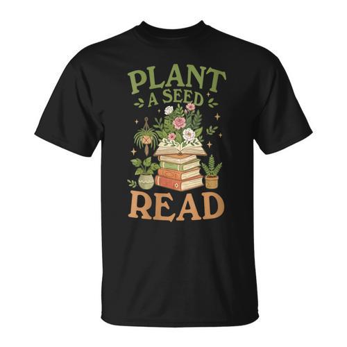Women's Plant A Seed Read Summer Reading 2026 Teacher Librarian Book T-Shirt - Bookorys