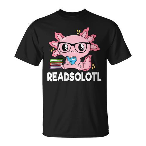 Women's Readsolotl Axolotl Book Lover Reading Women Girls Kids T-Shirt - Bookorys CA