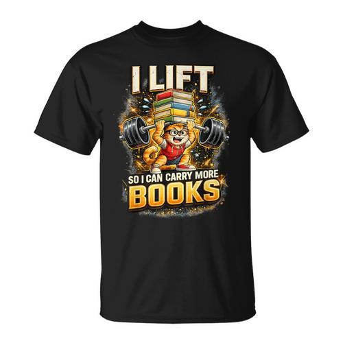 Workout I Lift So I Can Carry More Books Humor T-Shirt - Bookorys AU