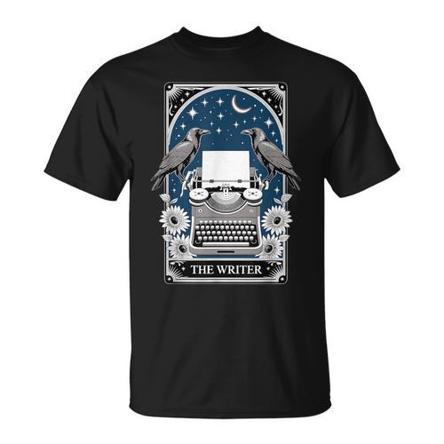 The Writer Typewriter Crow Writing Journalist Book Writer T-Shirt - Bookorys CA
