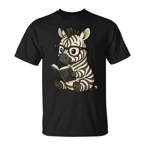 Zebra Reading Book Lover T-Shirt - Bookorys UK