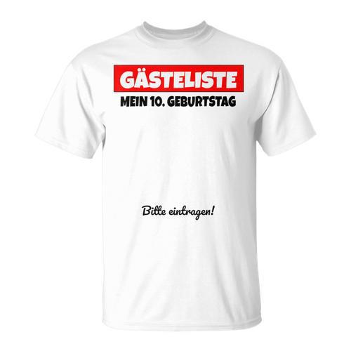 10th Birthday Guest List Guest Book Ten Years T-Shirt - Bookorys
