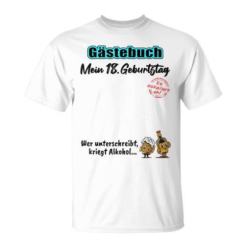 18th Birthday Guest Book 18 Years Girl Boy T-Shirt - Bookorys CA