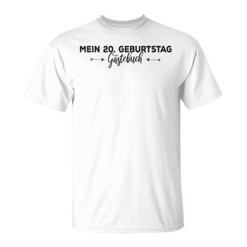 20th Birthday Guest Book For 1999 Born T-Shirt T-Shirt - Bookorys DE