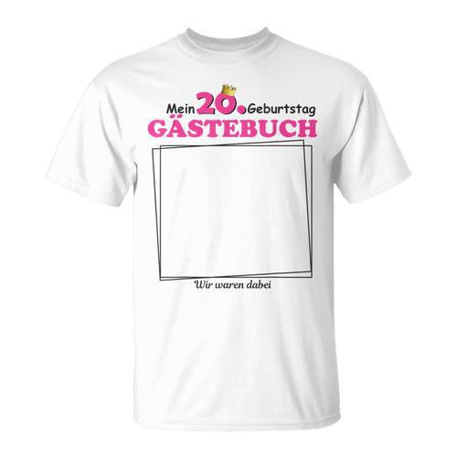 20th Birthday Guest List Party Guest Book Girls Women T-Shirt - Bookorys CA