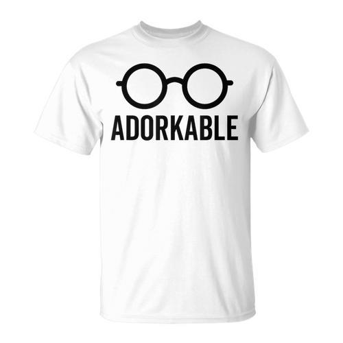 Adorkable Cute Nerd Glasses For Bookworm Book Reader T-Shirt - Bookorys DE