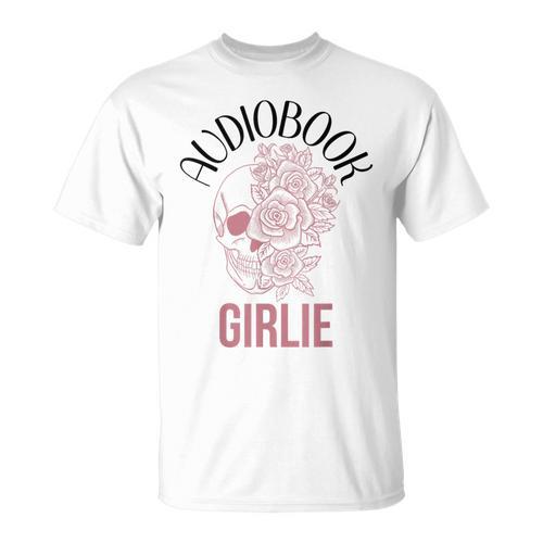 Audio Book Lovers Women Dark Romance Spicy Books Skeleton T-Shirt - Bookorys