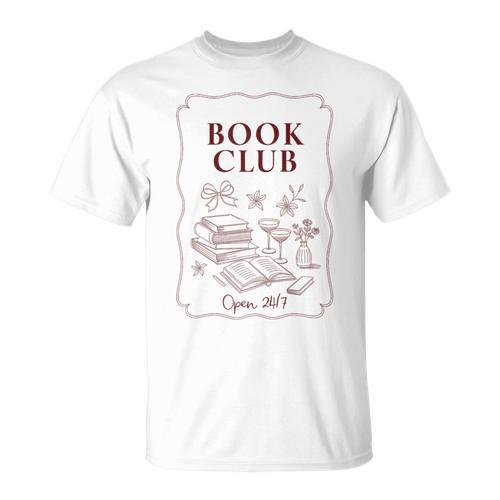 Book Club Open Vintage Aesthetic Books T-Shirt - Bookorys CA