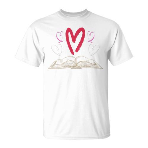 Book Lover Valentines Day Librarian Idea Reading T-Shirt - Bookorys CA