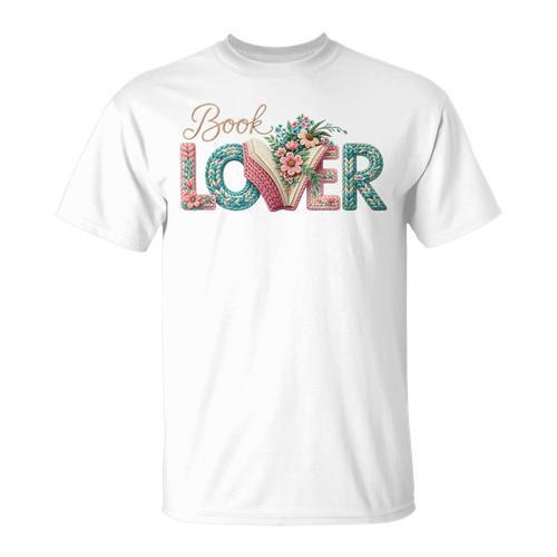 Book Lover Vintage Bookworm Floral Reading Women Girls T-Shirt - Bookorys