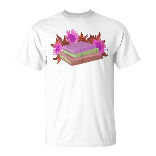 Book Lovers Wildflowers Book Reading Shirt Cute Teacher For Women T-Shirt - Bookorys UK