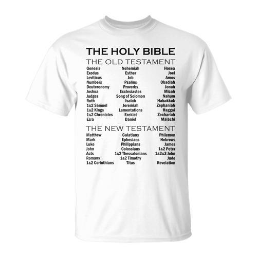 The Books Of The Bible Old And New Testament Complete List T-Shirt - Bookorys AU