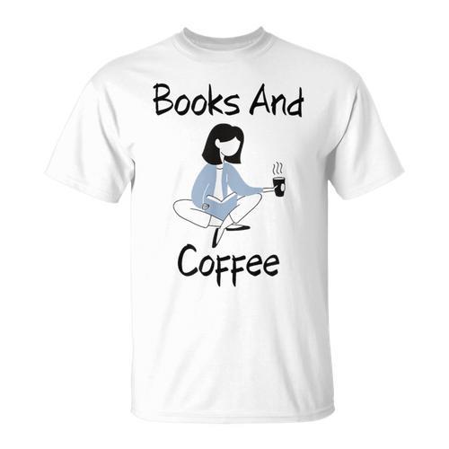 Books And Coffee Girl T-Shirt - Bookorys