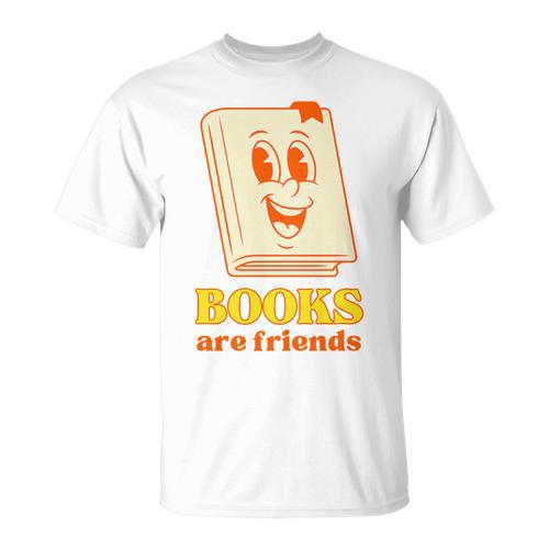 Books Are Friends Bookish Bookstore Library Premium Tri-Blend T-Shirt - Bookorys AU