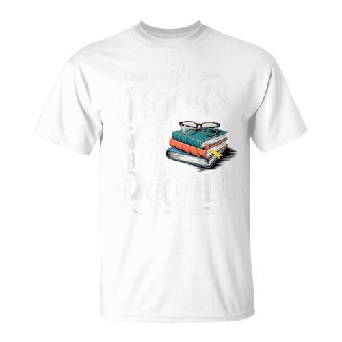 I Like Books More Than People Book Lovers Bookworms T-Shirt - Bookorys UK