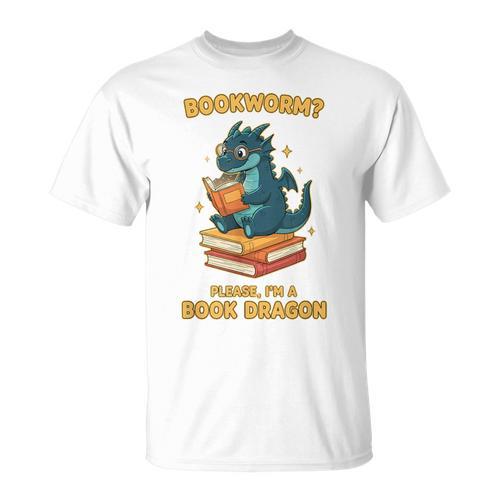 Bookworm Please I'm A Book Dragon Reading For Men T-Shirt - Bookorys AU