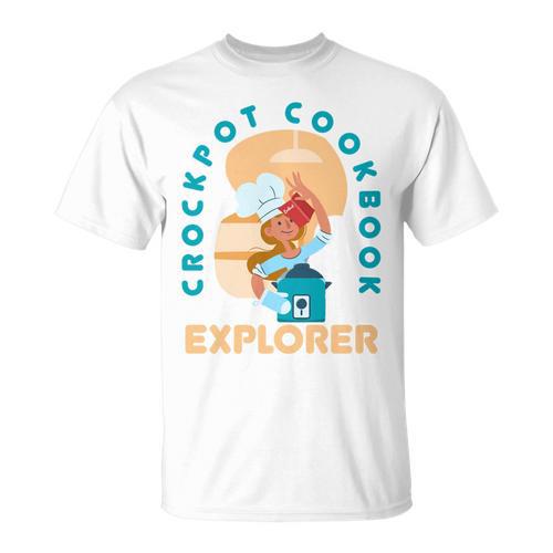 Crockpot Cookbook Baking Cooking Lovers Chef Cook Bakers T-Shirt - Bookorys UK