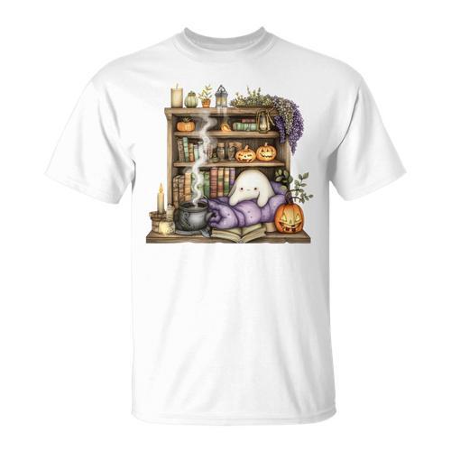 Cute Halloween Bookshelf Premium Tri-Blend T-Shirt - Bookorys DE